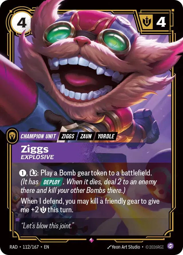 Ziggs, Explosive 112/167 (Radiance)