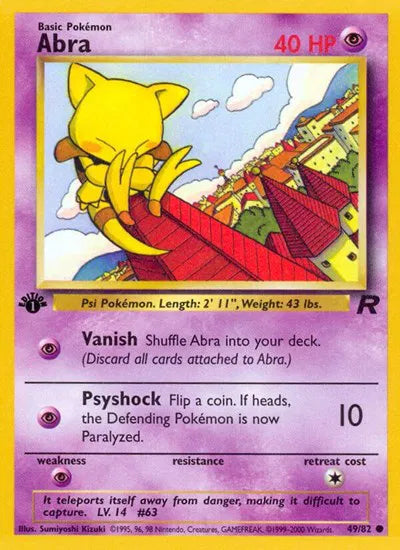 Abra 49 · 1st Edition (Team Rocket)