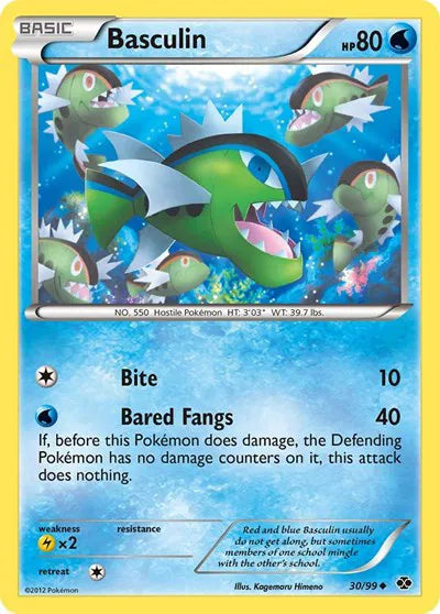 Basculin [Reverse Holo] #30 Pokemon Next Destinies