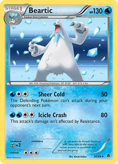 Beartic [Cracked Ice] #30 Pokemon Emerging Powers