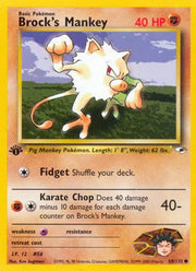 Brock's Mankey (1st Edition) 68/132 - Gym Heroes