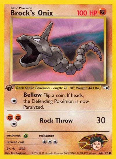 Brock's Onix (1st Edition) 69/132 - Gym Heroes