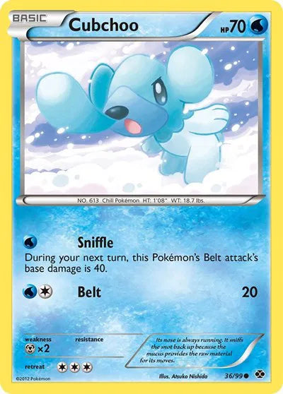Cubchoo [Reverse Holo] #36 Pokemon Next Destinies