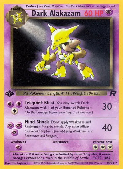 Dark Alakazam (18) · 1st Edition (Team Rocket)
