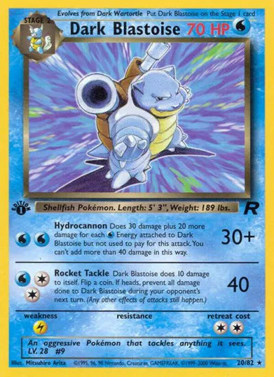 Dark Blastoise 20 · Team Rocket - 1st Edition Vintage