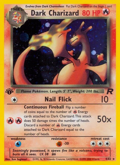 Dark Charizard 4 · 1st Edition Holofoil (Team Rocket) — PSA 5