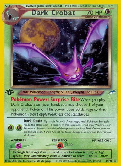 Dark Crobat 2 · Unlimited Holofoil (Neo Destiny)