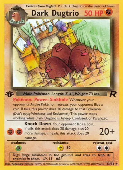 Dark Dugtrio (23) · 1st Edition (Team Rocket) Vintage