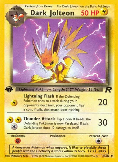 Dark Jolteon 38 · 1st Edition (Team Rocket) Vintage