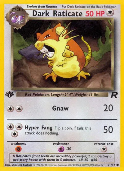 Dark Raticate 51 · 1st Edition (Team Rocket)