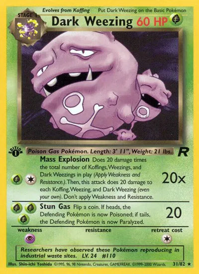 Dark Weezing (31) · 1st Edition (Team Rocket)