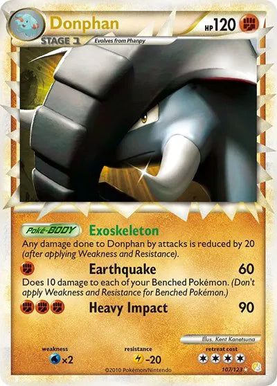 Donphan (Prime) 107 (HeartGold SoulSilver)