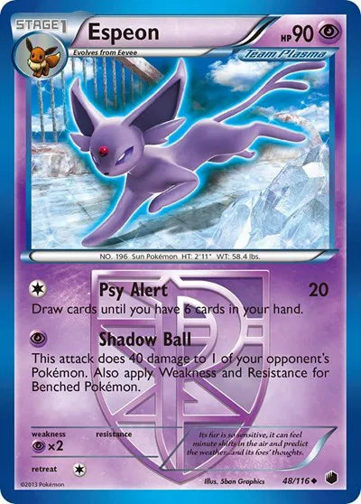 Espeon (Team Plasma) 48 · Normal (Plasma Freeze)