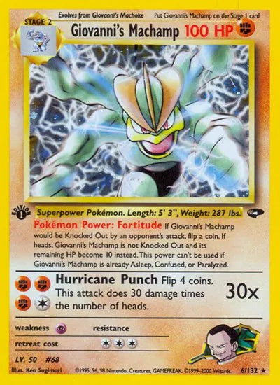 Giovanni's Machamp 6 · Unlimited Holofoil (Gym Challenge)