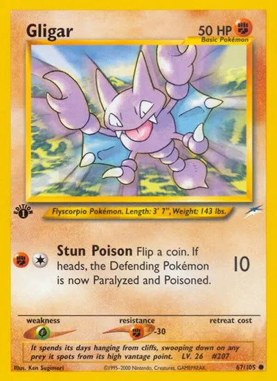 Gligar 67 · Neo Destiny - 1st Edition Vintage