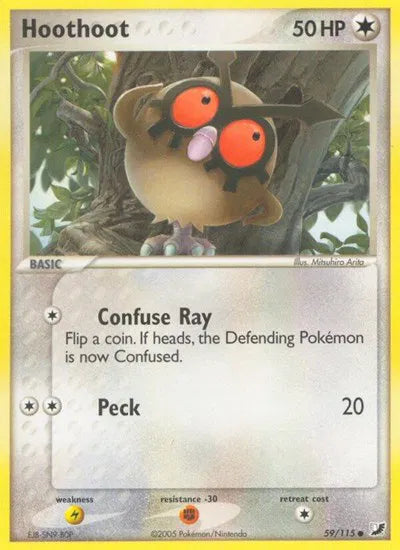 Hoothoot 59/115 · Normal (EX Unseen Forces) — CGC 10