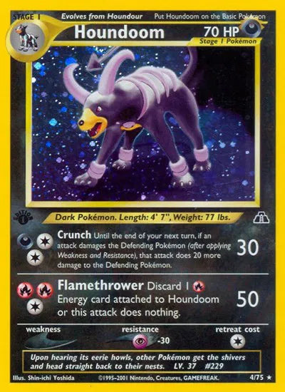 Houndoom 4 · Unlimited Holofoil (Neo Discovery) - Lightly Played