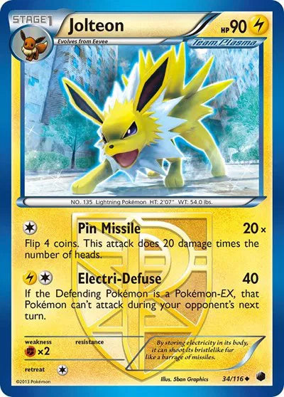 Jolteon (Team Plasma) 34 · Normal (Plasma Freeze)