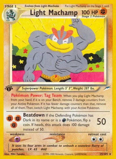 Light Machamp 25 · 1st Edition (Neo Destiny)