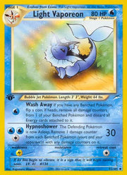 Light Vaporeon 52 · 1st Edition (Neo Destiny)