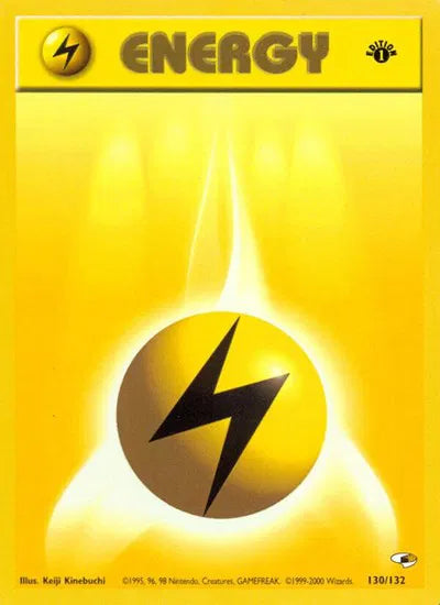 Lightning Energy 130 · 1st Edition (Gym Heroes)