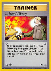 Lt. Surge's Treaty 112 · 1st Edition (Gym Heroes)
