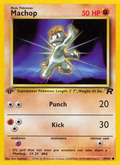 Machop 59 · 1st Edition (Team Rocket)