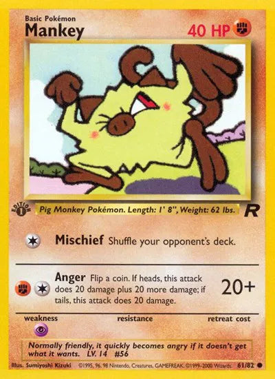 Mankey 61 · 1st Edition (Team Rocket)