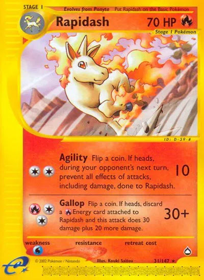 Rapidash 31 · Normal (Aquapolis) — PSA 9