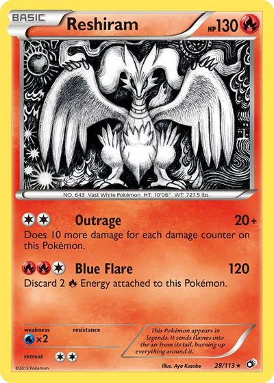 Reshiram - 28/113 Holo Rare
