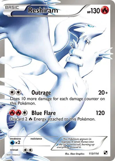 Reshiram (Full Art) 113 (Black and White)