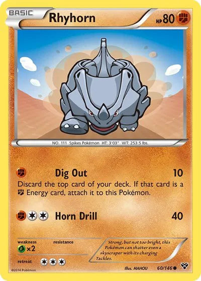 Rhyhorn 60 · Normal (XY Base Set)
