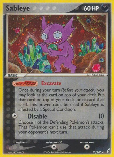 Sableye 10 · Holofoil (EX Crystal Guardians)