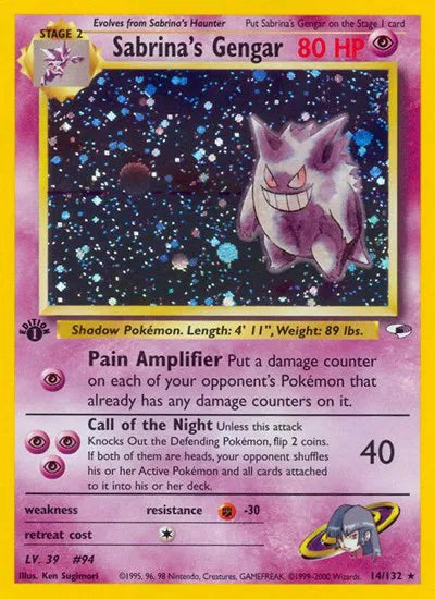 Sabrina's Gengar 14 · Unlimited Holofoil (Gym Heroes) — PSA 9