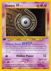 Unown [H] 28 · Neo Destiny - 1st Edition Vintage