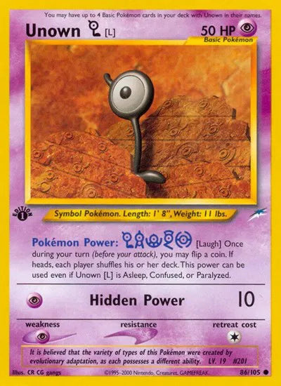 Unown [L] 86 · 1st Edition (Neo Destiny)