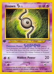 Unown [S] 87 · 1st Edition (Neo Destiny)