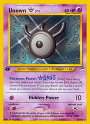 Unown [W] 29 · Neo Destiny - 1st Edition Vintage