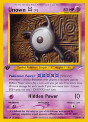 Unown [X] 30 · Neo Destiny - 1st Edition Vintage