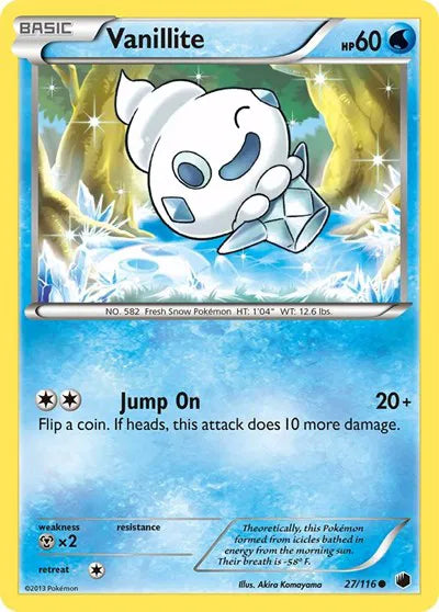Vanillite [Reverse Holo] #27 Pokemon Plasma Freeze