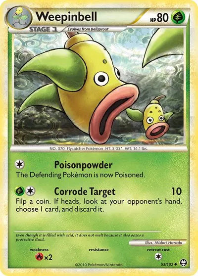 Weepinbell 53 · Reverse Holofoil (Triumphant)