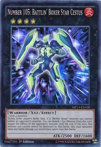 Number 105: Battlin' Boxer Star Cestus MP14-EN028 · 1st Edition (2014 Mega-Tins Mega Pack)