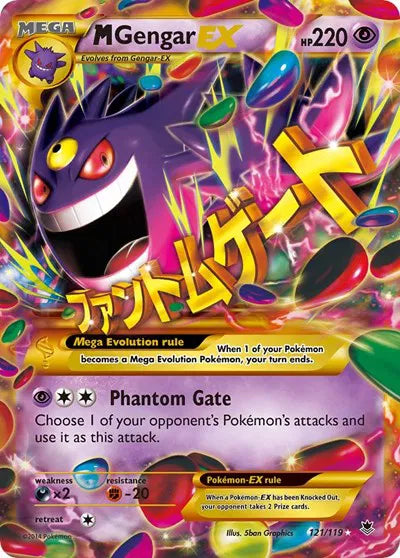 M Gengar EX (121 Secret Rare) · Holofoil (Phantom Forces)