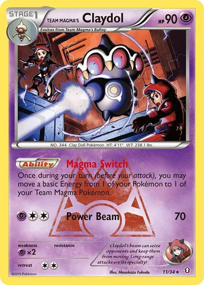 Team Magma's Claydol 11 · Holofoil (Double Crisis)