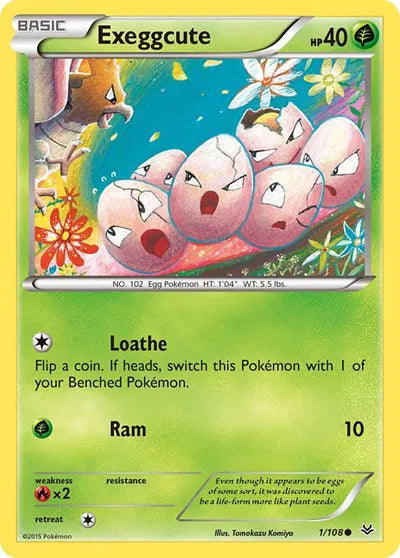 Exeggcute 1 ·  (Roaring Skies) by  Tomokazu Komiya