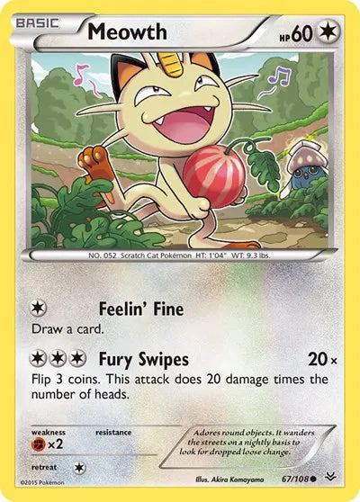 Meowth Roaring Skies Common 67
