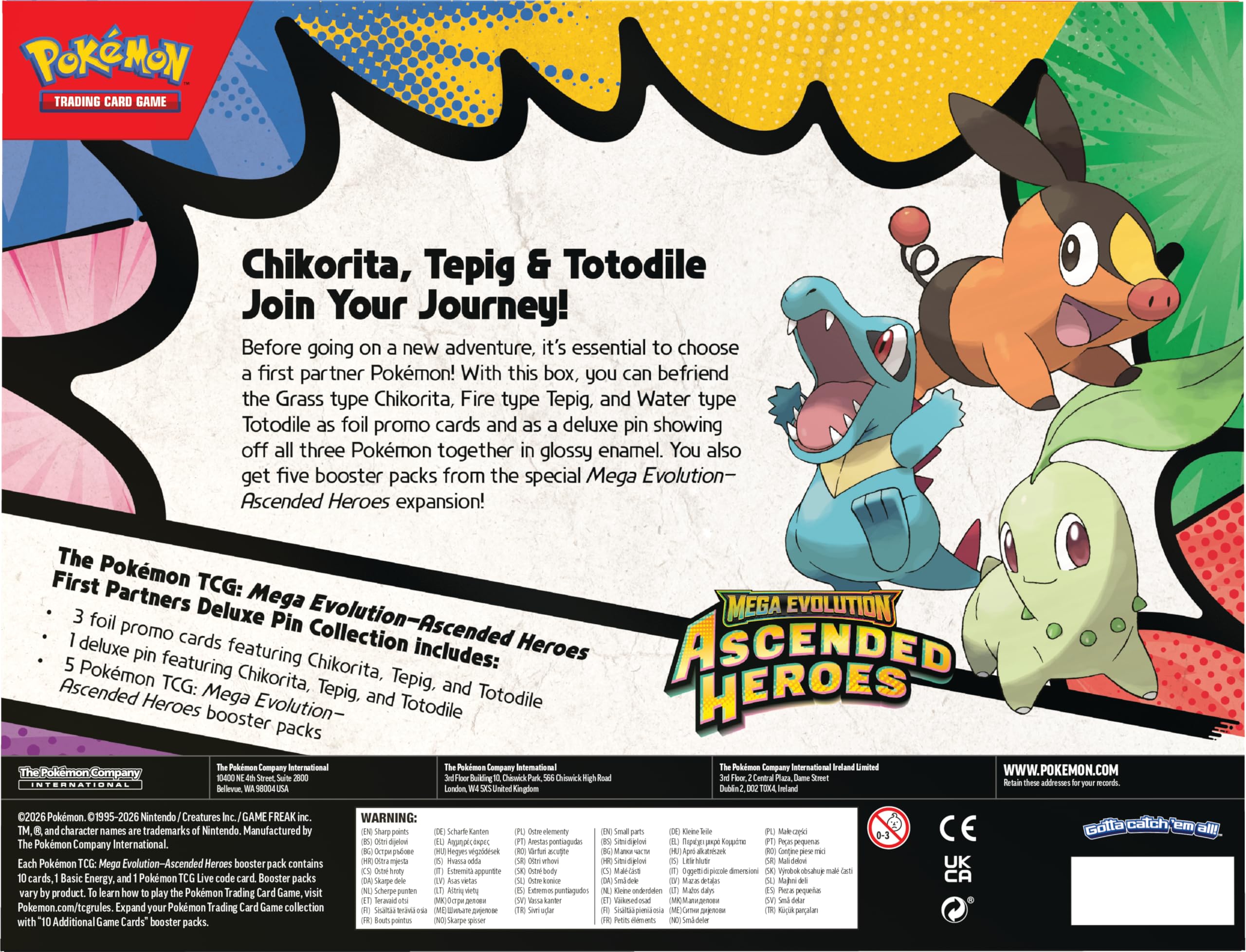 Pokémon TCG: Mega Evolution - Ascended Heroes First Partners Deluxe Pin Collection