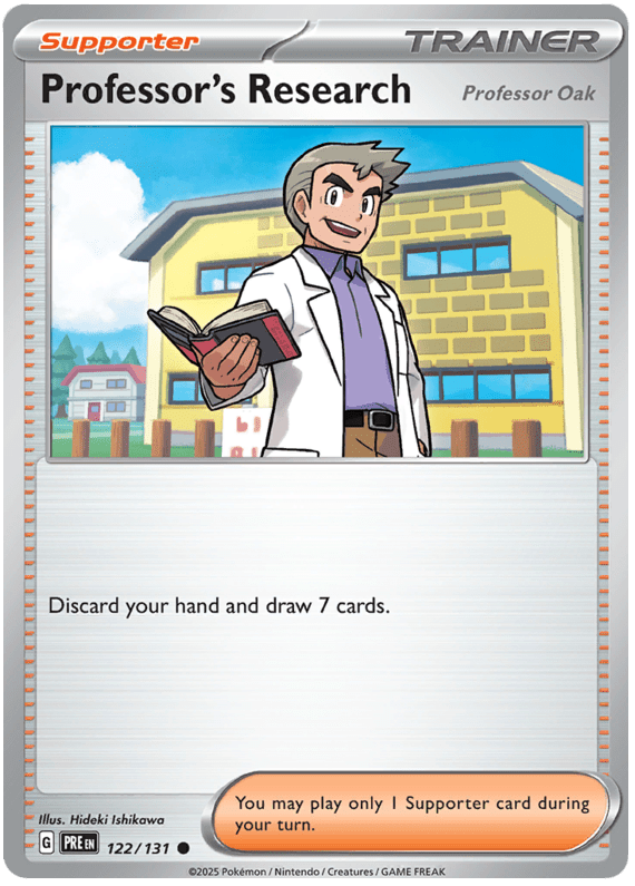 Professor's Research [Professor Oak] 122/131 Common | Scarlet & Violet – Prismatic Evolutions by Worth the XP on MYNTED