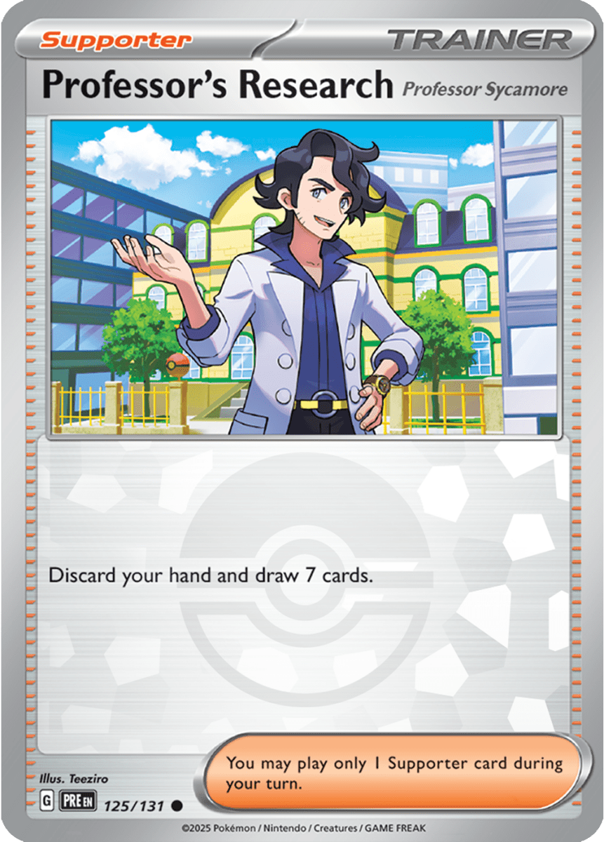 Professor's Research [Professor Sycamore] (Poke Ball Pattern) 125/131 Common | Scarlet & Violet – Prismatic Evolutions by Worth the XP on MYNTED
