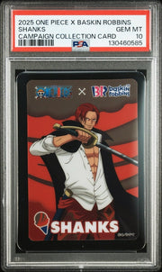 PSA 10 - 2025 - ONE PIECE X BASKIN ROBBINS - SHANKS (POP7) by TCGDON on MYNTED